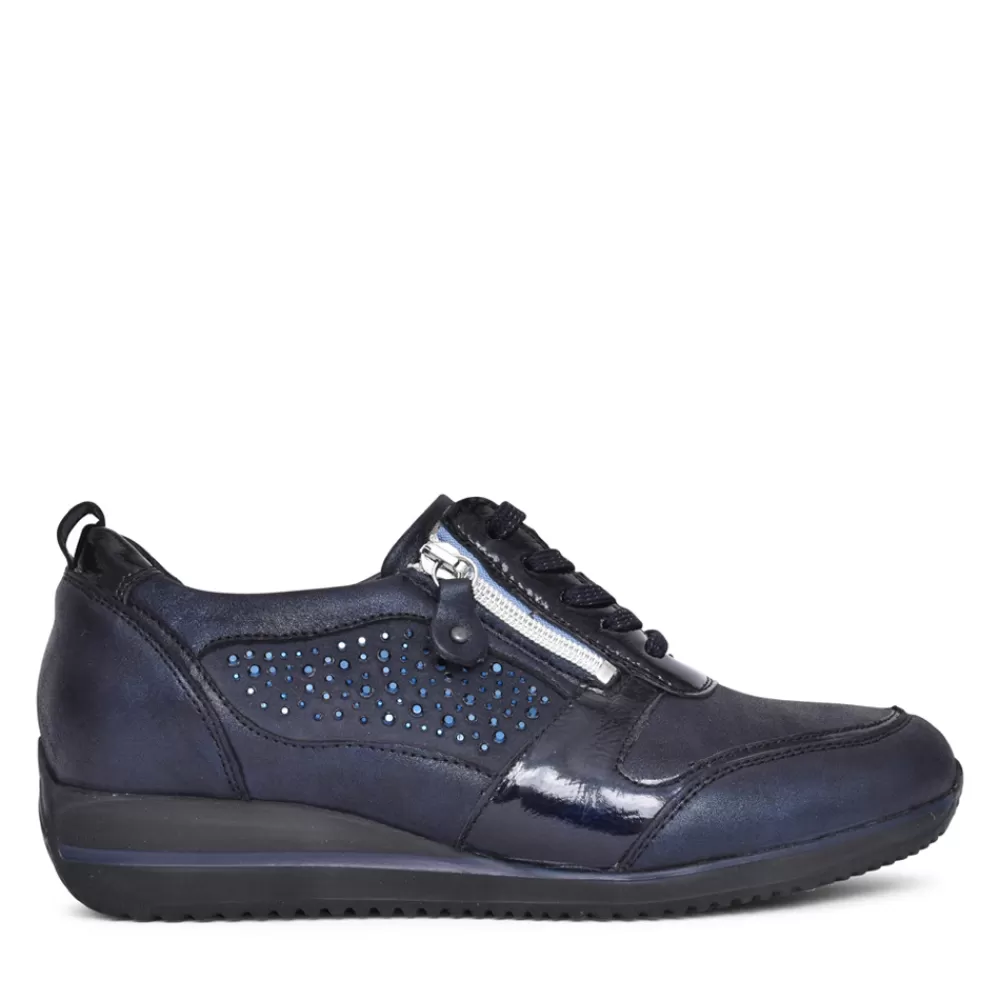 Ladies WALDLAUFER Ladies 980006 Himona Trainer In Navy