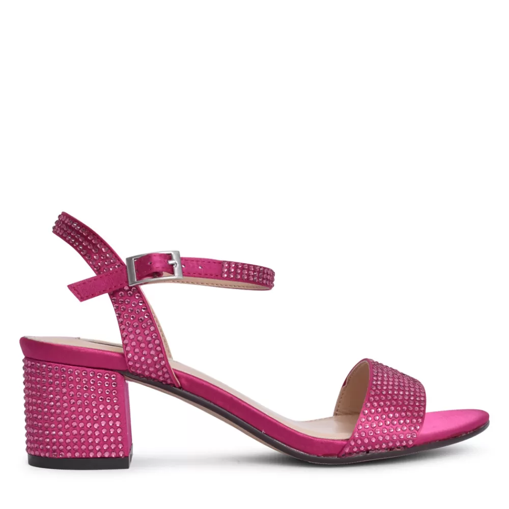 Ladies GLAMOUR Ladies Adele Block Heel Sandal In Fuchsia