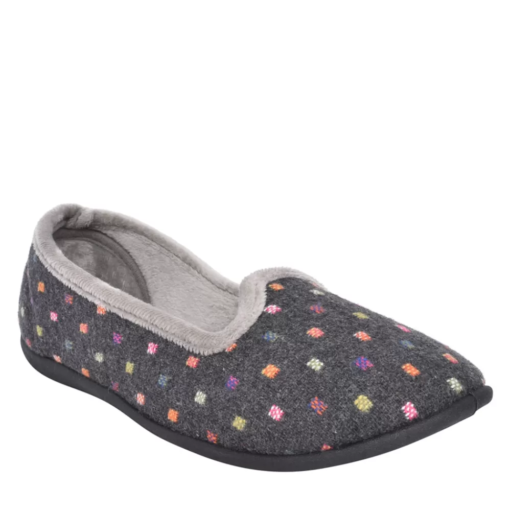 Ladies PADDERS Ladies Albertine 3274 Pump Slipper In Dark Grey