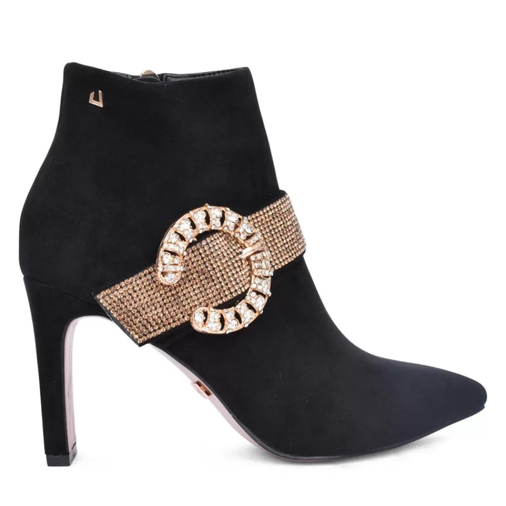 Ladies UNA HEALY Ladies Anytime High Heel Ankle Boot In Black