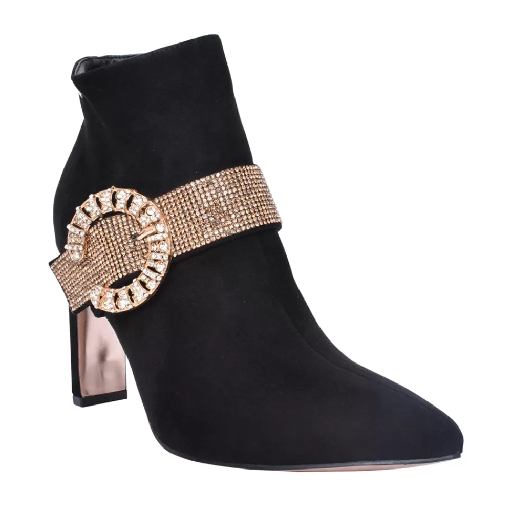 Ladies UNA HEALY Ladies Anytime High Heel Ankle Boot In Black