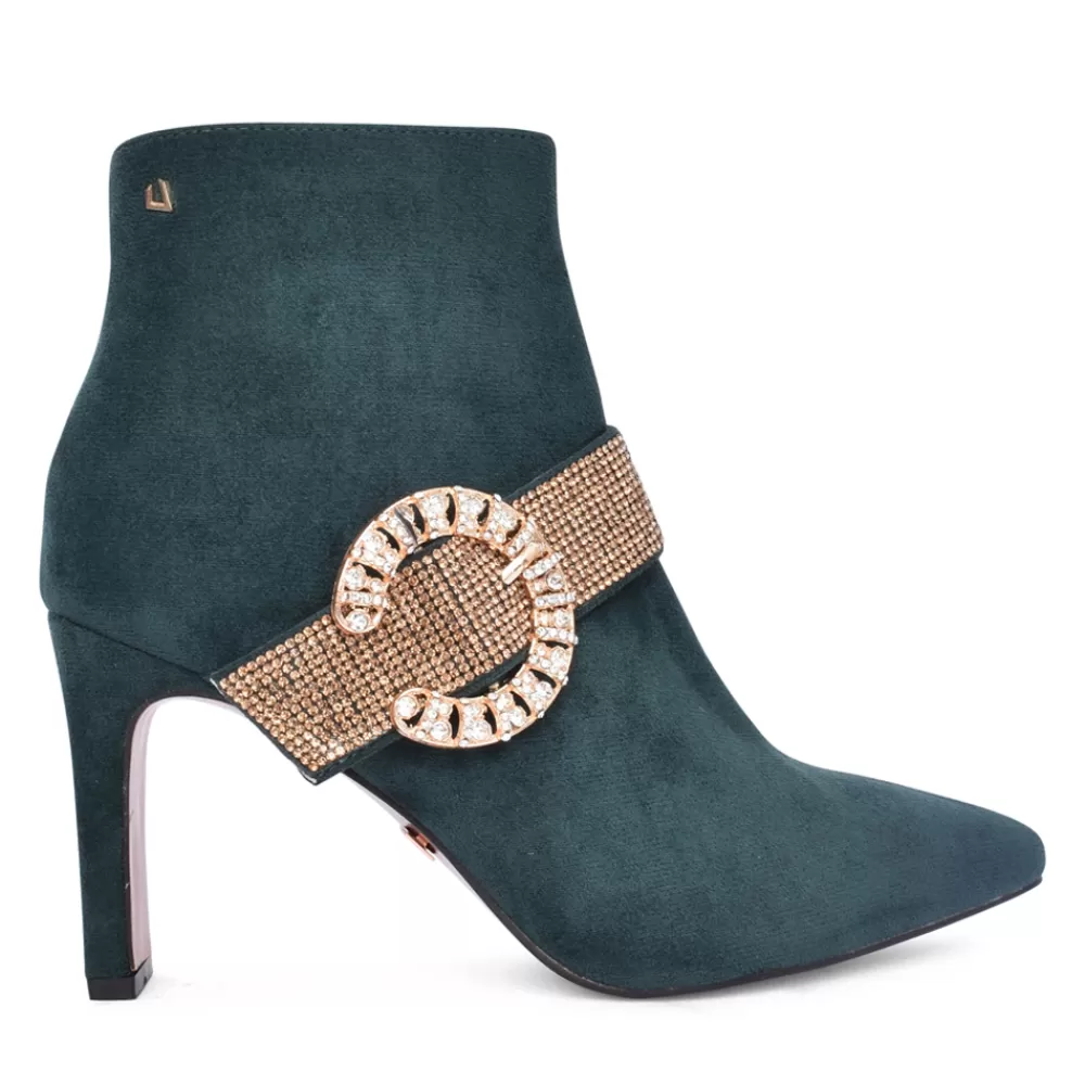 Ladies UNA HEALY Ladies Anytime High Heel Ankle Boot In Green