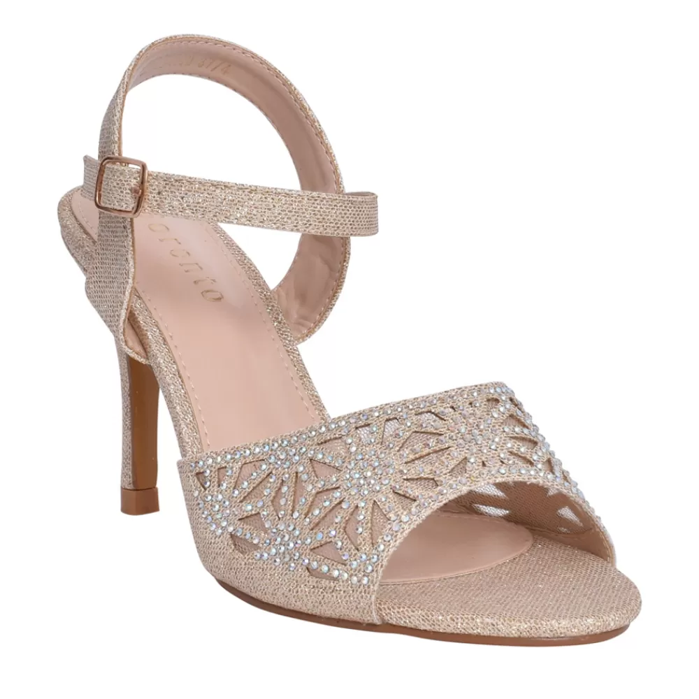 Ladies SORENTO Ladies Applewood Dress Sandal In Gold