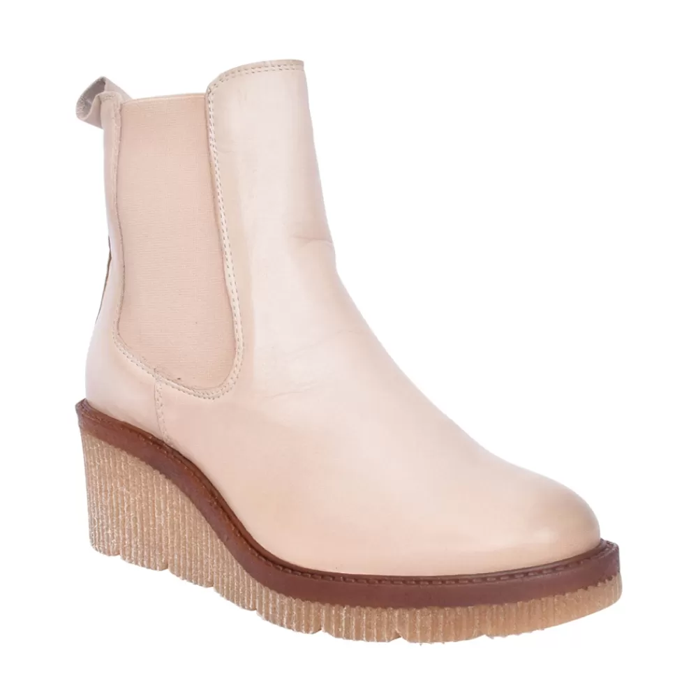 Ladies MODA IN PELLE Ladies Audyn Wedged Ankle Boot In Cream