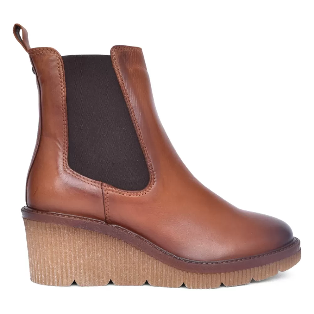 Ladies MODA IN PELLE Ladies Audyn Wedged Ankle Boot In Tan