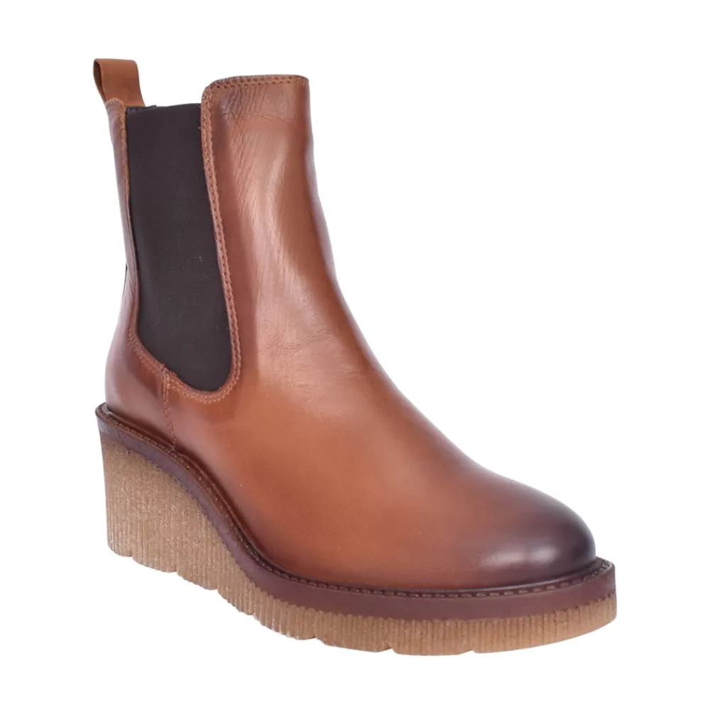Ladies MODA IN PELLE Ladies Audyn Wedged Ankle Boot In Tan