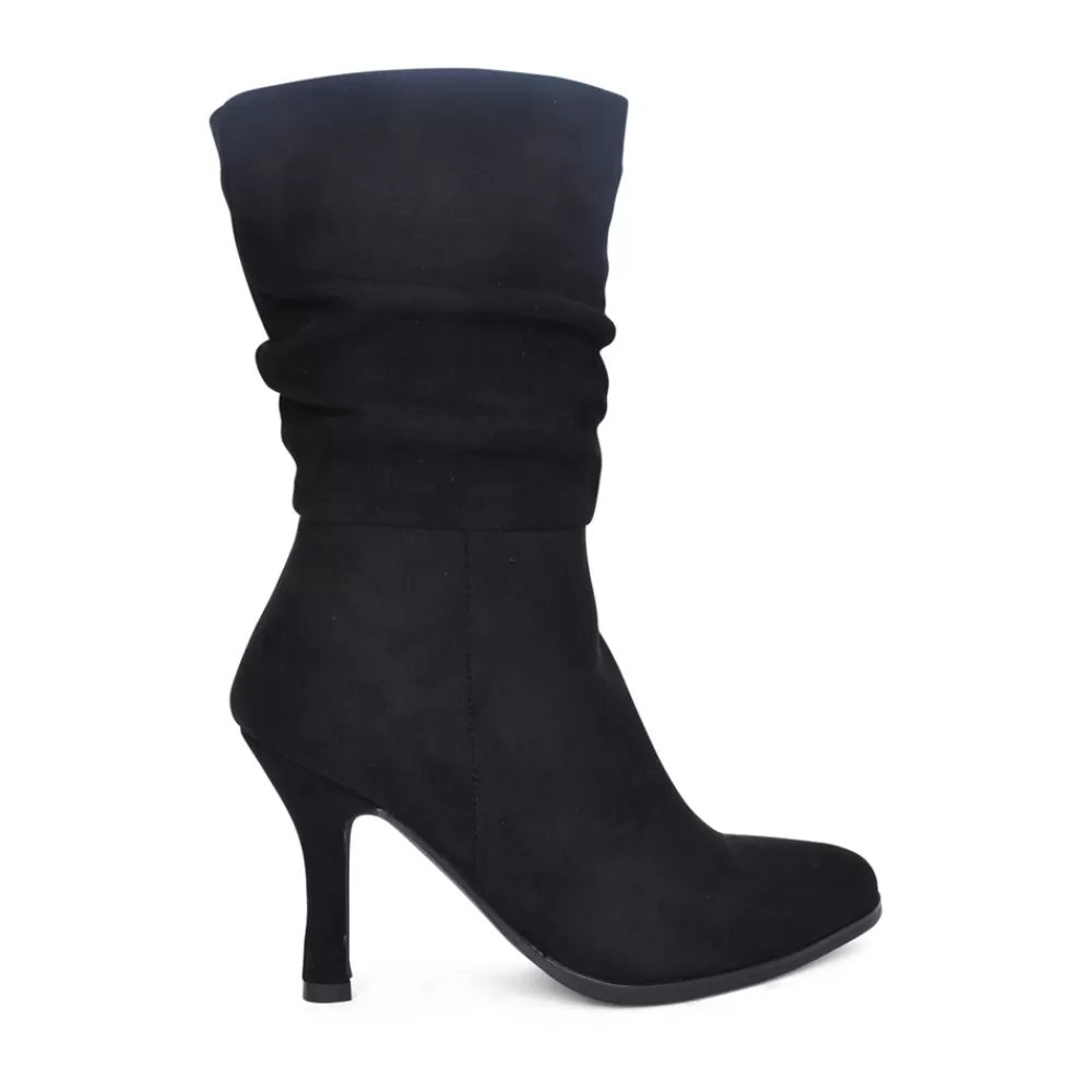 Ladies MILLIE & CO Ladies B918760 Medium Heel Calf Boot In Black