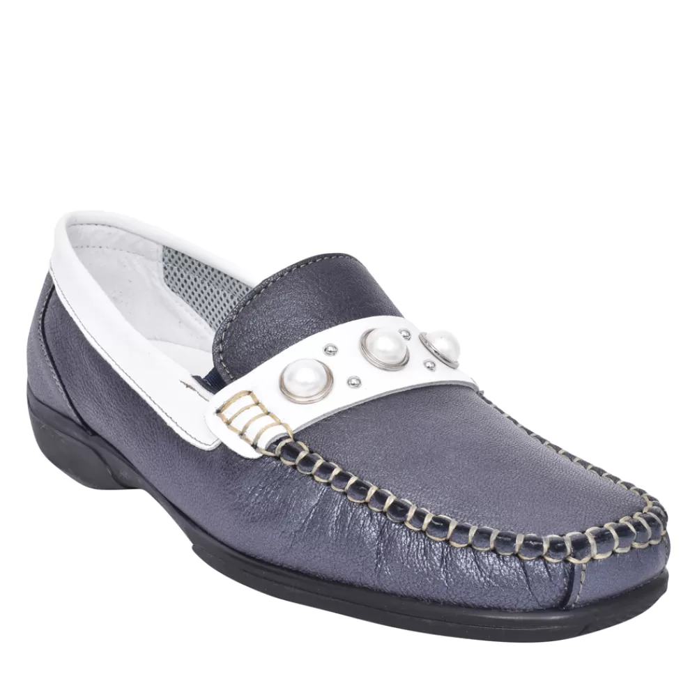 Ladies PIERO MASETTI Ladies Bella Slip On Loafer In Navy