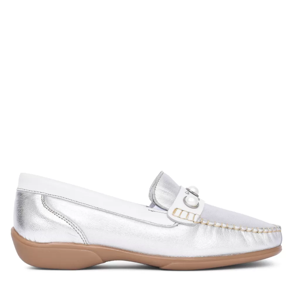 Ladies PIERO MASETTI Ladies Bella Slip On Loafer In Silver
