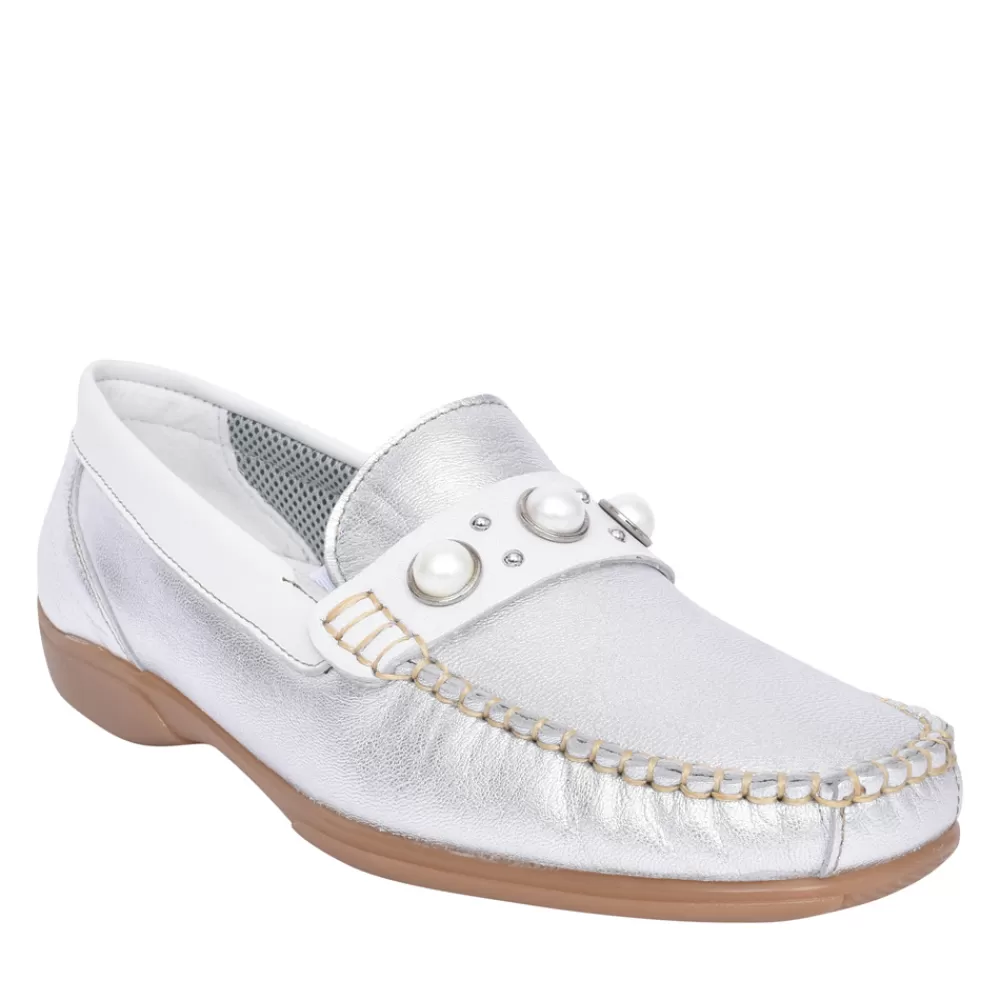 Ladies PIERO MASETTI Ladies Bella Slip On Loafer In Silver