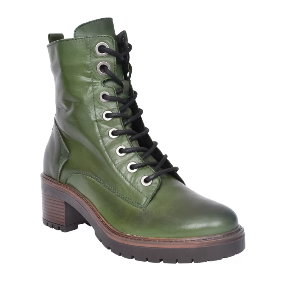 Ladies MODA IN PELLE Ladies Bellzie Laced Ankle Boot In Green
