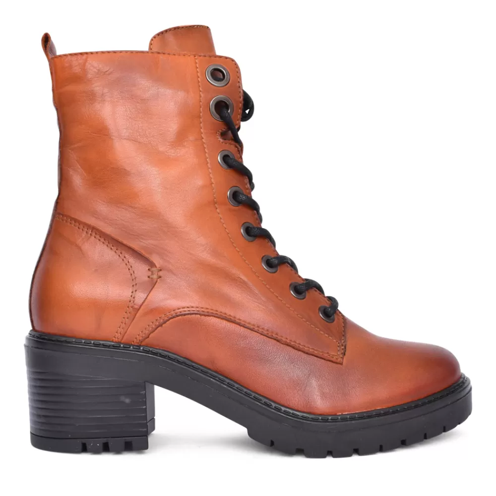 Ladies MODA IN PELLE Ladies Bellzie Laced Ankle Boot In Orange