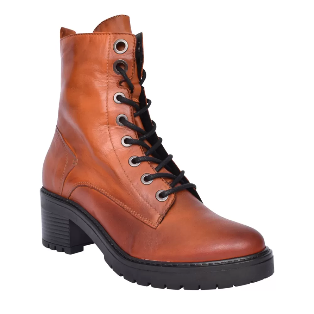 Ladies MODA IN PELLE Ladies Bellzie Laced Ankle Boot In Orange