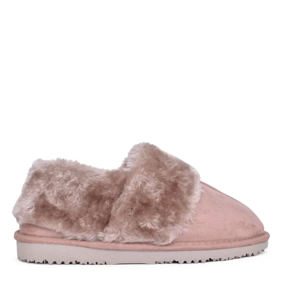 Ladies ELLA Ladies Billie Fur Lined Slipper In Mink