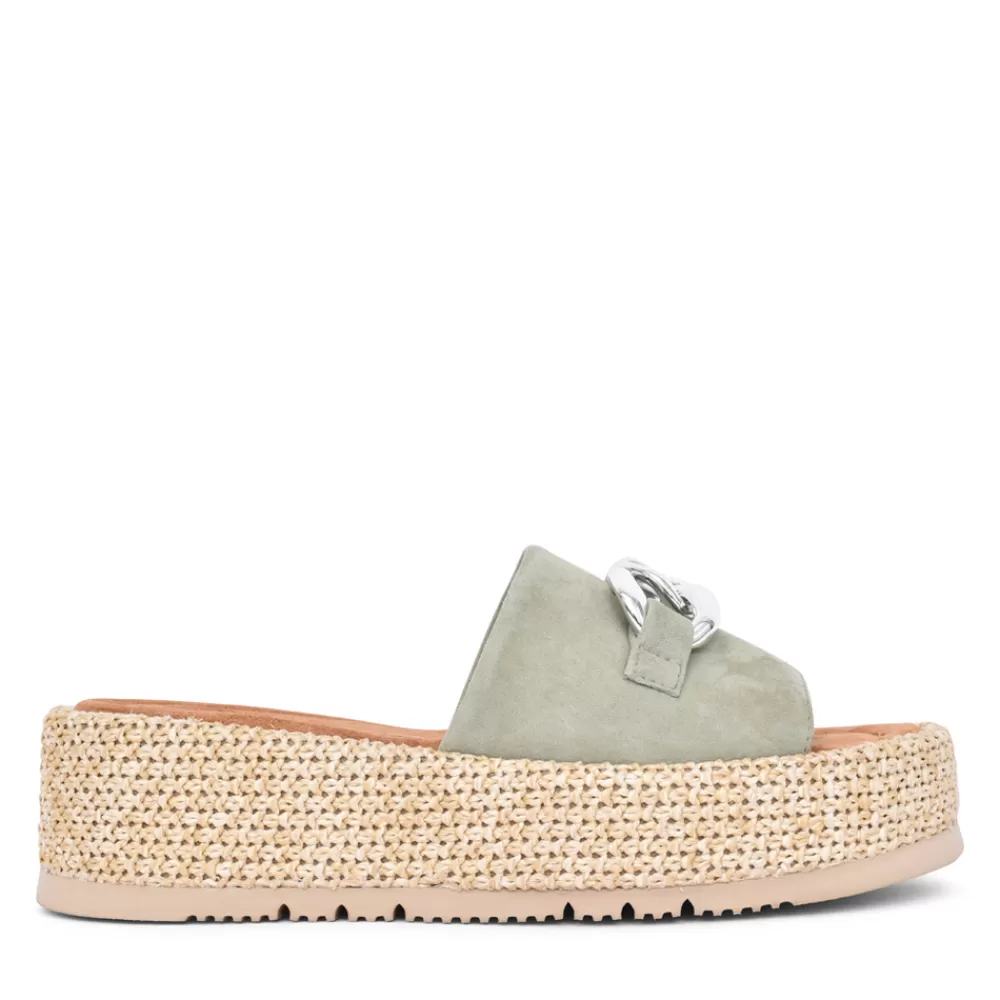Ladies UNISA Ladies Capitan Wedge Mule In Green