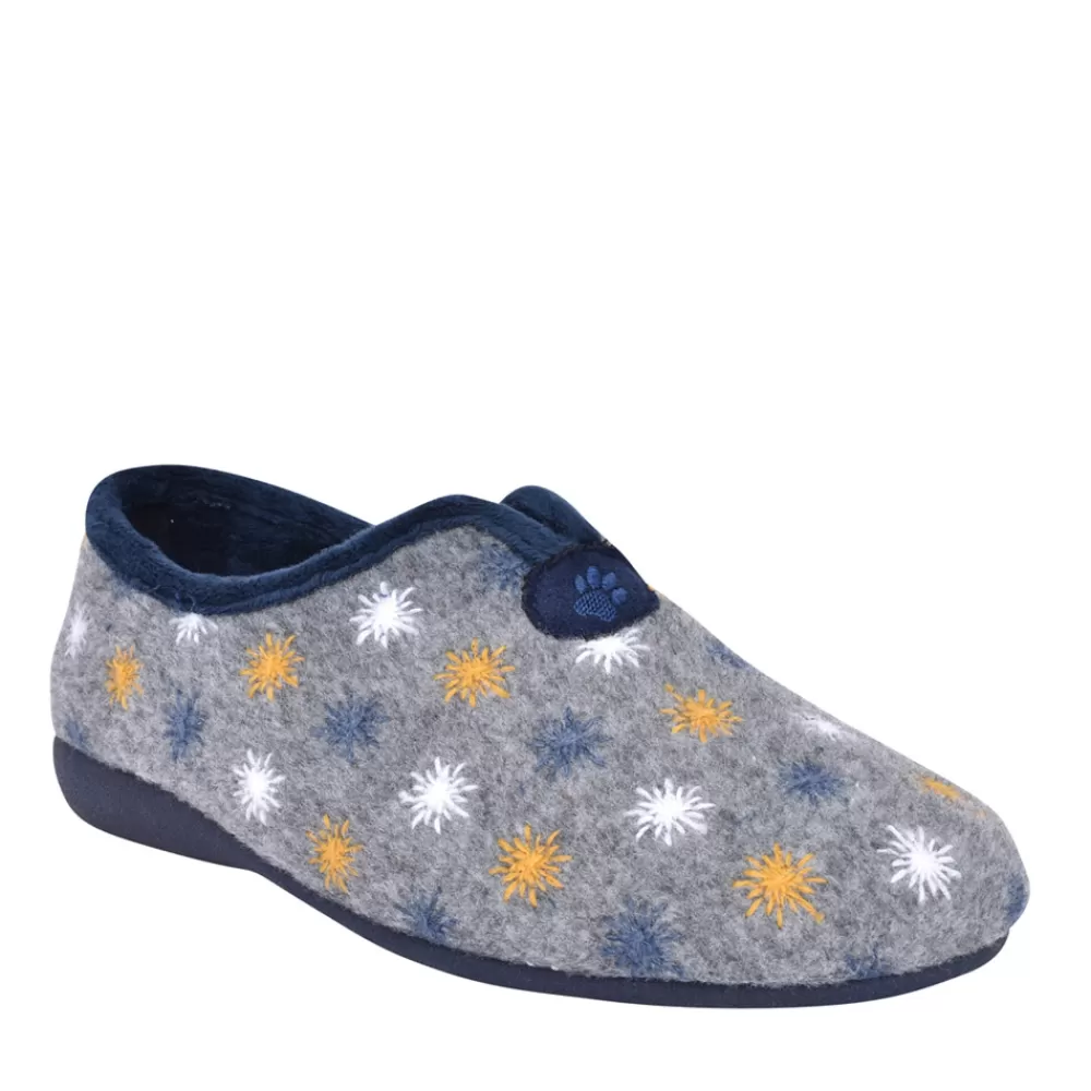 Ladies PADDERS Ladies Celeste 3248 Wide Fit Slipper In Grey