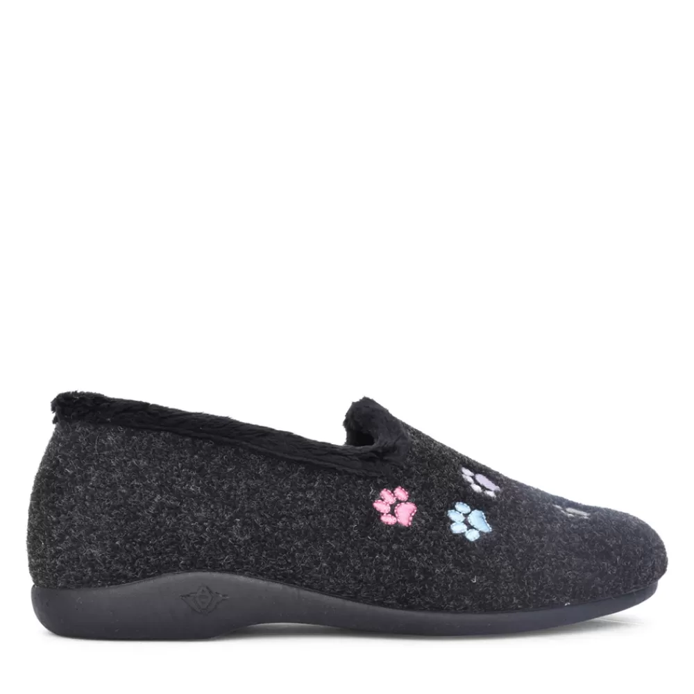 Ladies LAZY DOGZ Ladies Charley Kld462 Slipper In Black