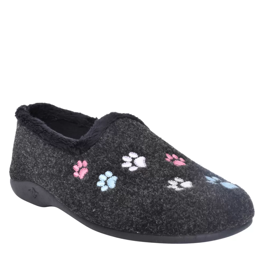 Ladies LAZY DOGZ Ladies Charley Kld462 Slipper In Black