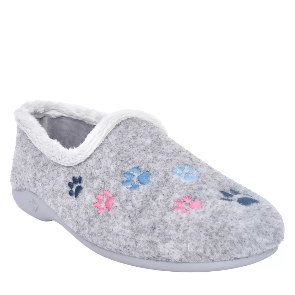 Ladies LAZY DOGZ Ladies Charley Kld462 Slipper In Grey