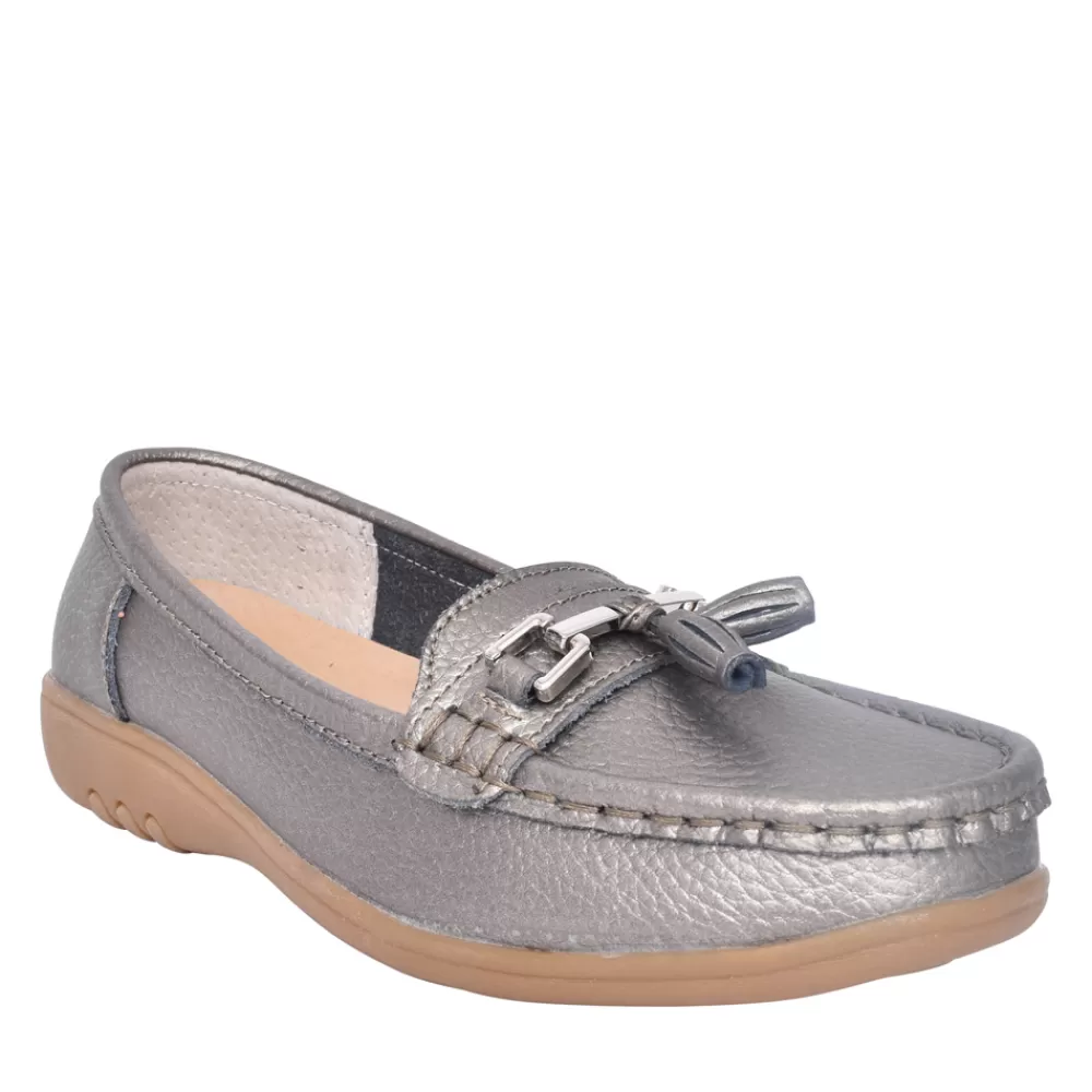 Ladies JO & JOE Ladies Cruise Wide Fitting Slip-On Shoe In Metallic