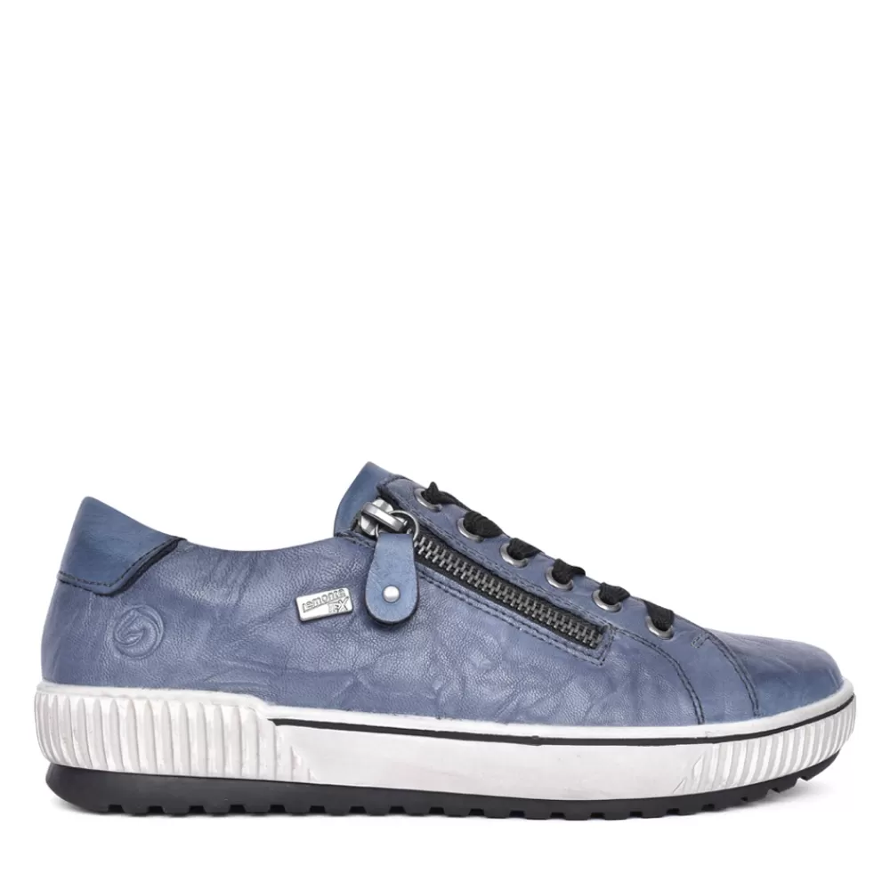 Ladies REMONTE Ladies D0700 Tex Laced Trainer In Blue