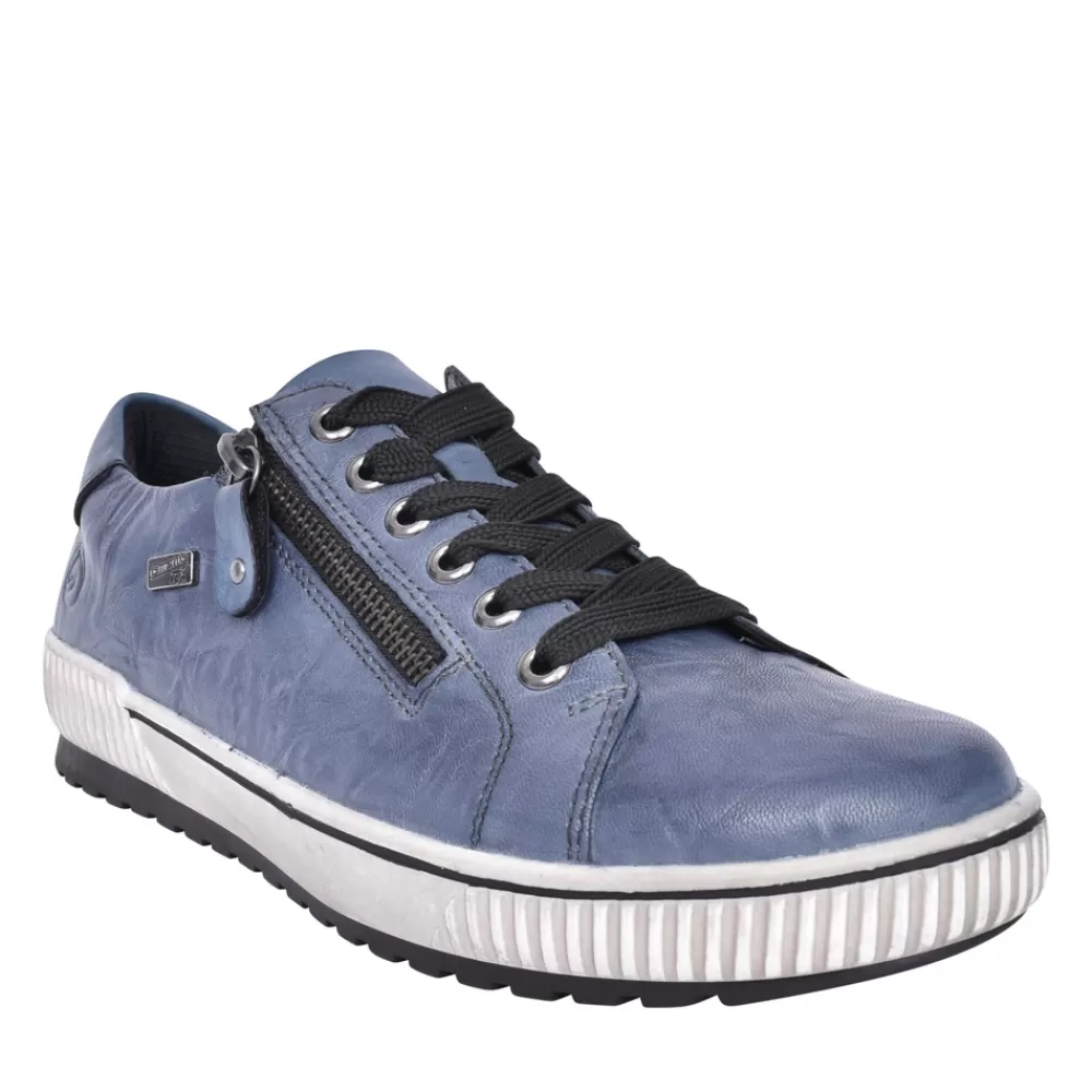 Ladies REMONTE Ladies D0700 Tex Laced Trainer In Blue