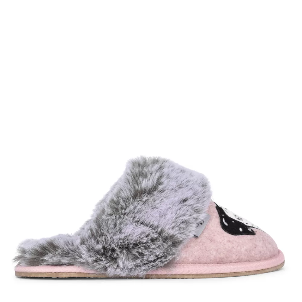 Ladies LAZY DOGZ Ladies Dalmation Kld421 Slipper In Pink