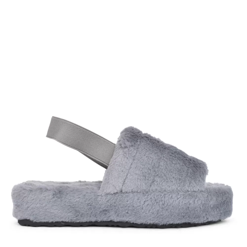 Ladies ELLA Ladies Darcy Open Toe Slipper In Grey