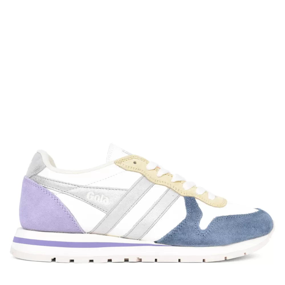 Ladies GOLA Ladies Daytona Quadrant Clb203 Laced Trainer In White