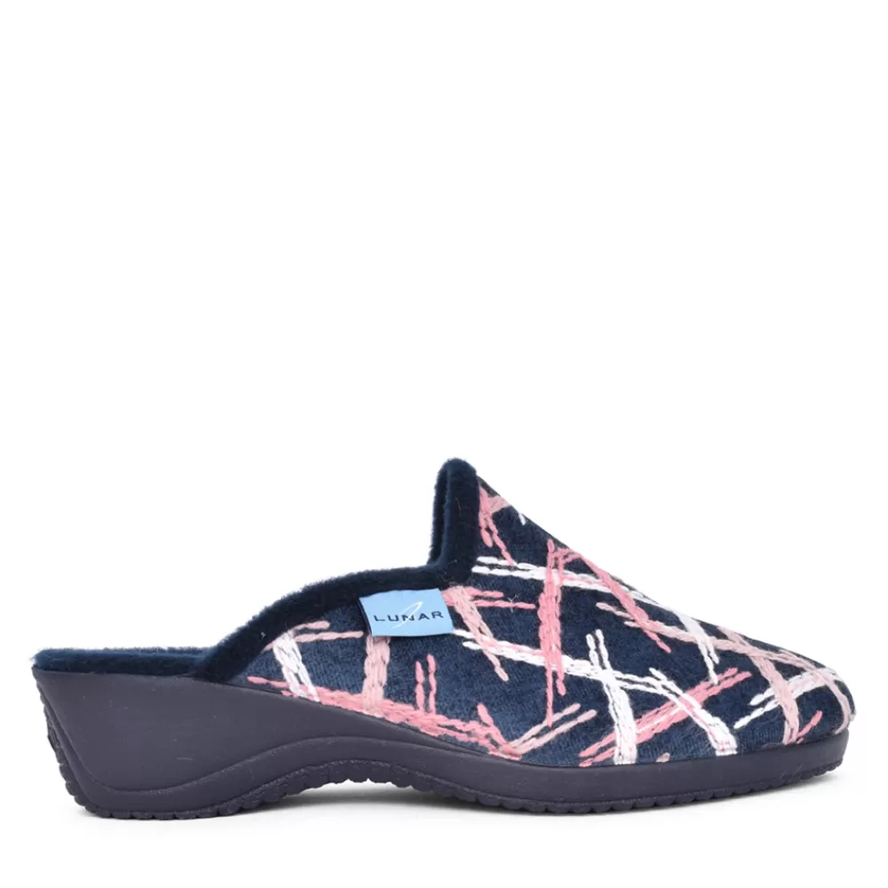 Ladies LUNAR Ladies Erin Kla173 Mule Slipper In Grey