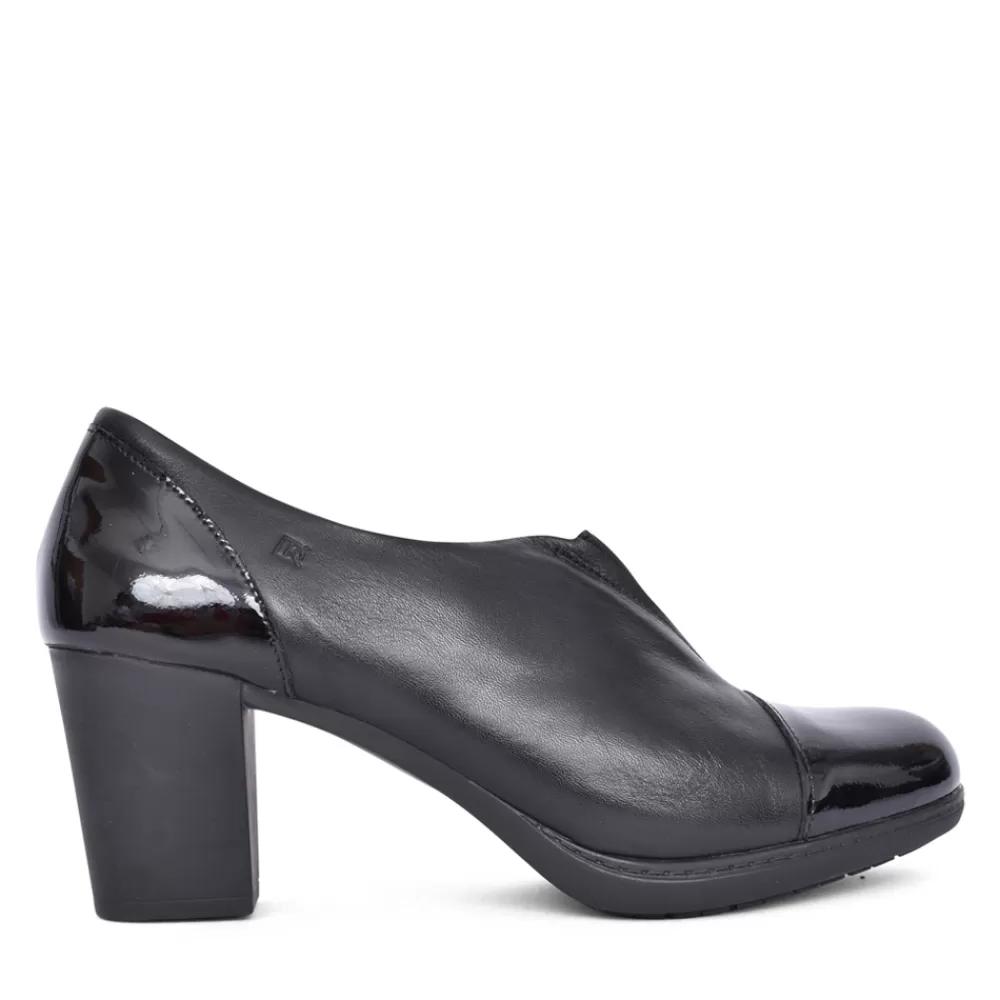 Ladies DORKING BY FLUCHOS Ladies Evelyn D9112 Medium Heeled Shoe In Black