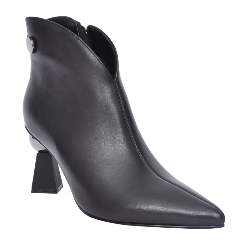 Ladies LORETTA VITALE Ladies F632 Heeled Ankle Boot In Black