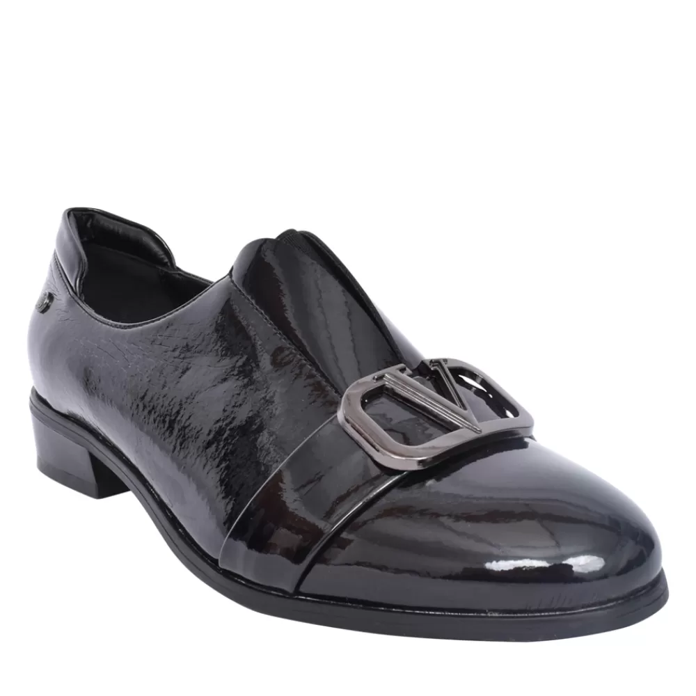 Ladies PATRIZIO COMO Ladies Feldbach Low Heel Shoe In Black