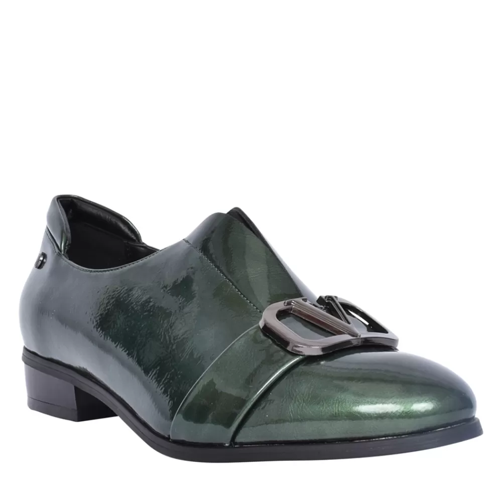 Ladies PATRIZIO COMO Ladies Feldbach Low Heel Shoe In Green