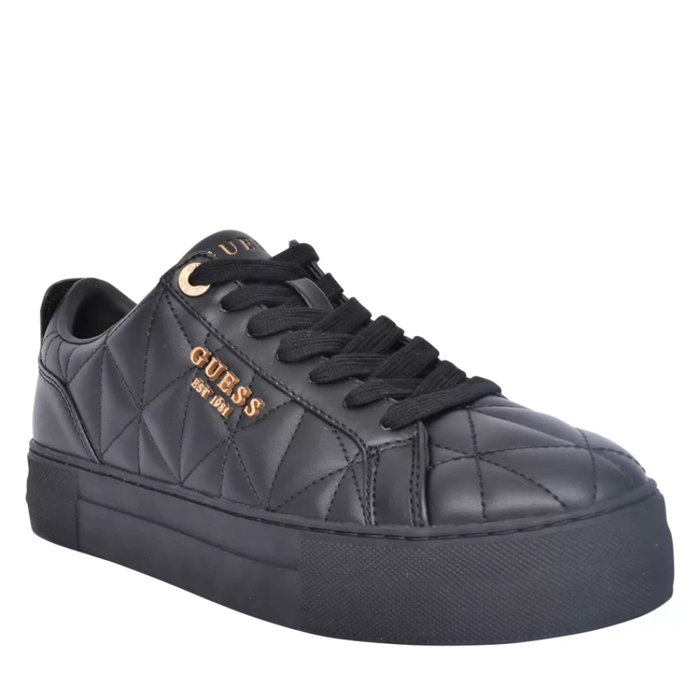 Ladies GUESS Ladies Fl8Gea Genza Laced Trainer In Black