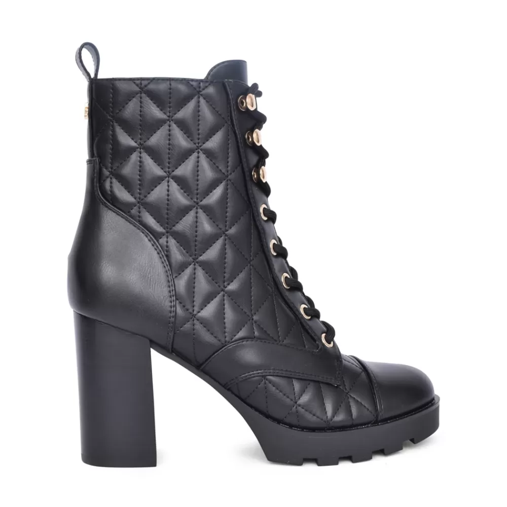 Ladies GUESS Ladies Fl8Nea Neada High Heel Calf Boot In Black