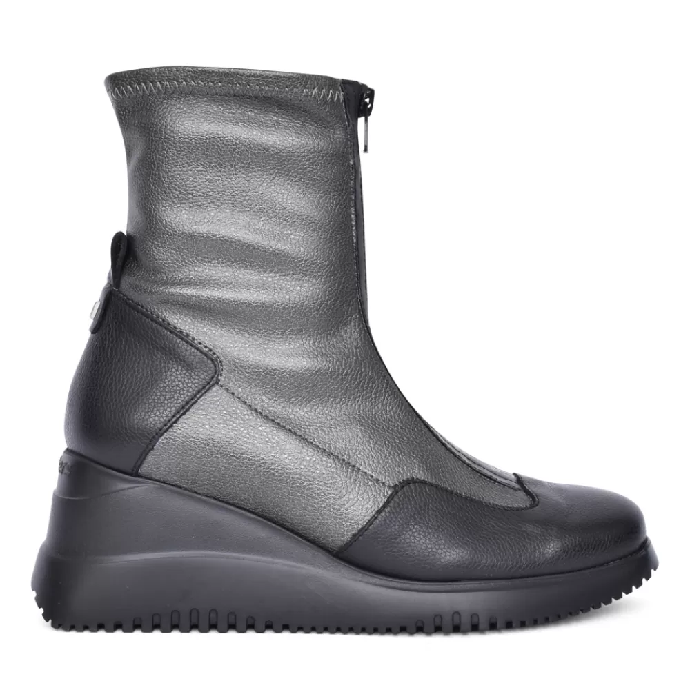 Ladies WONDERS Ladies G-6614 Zip Boot In Black