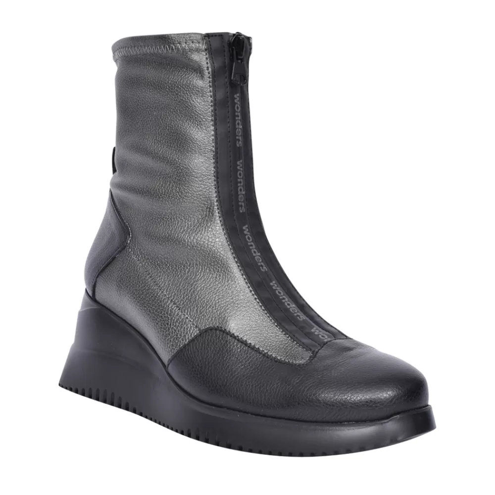 Ladies WONDERS Ladies G-6614 Zip Boot In Black