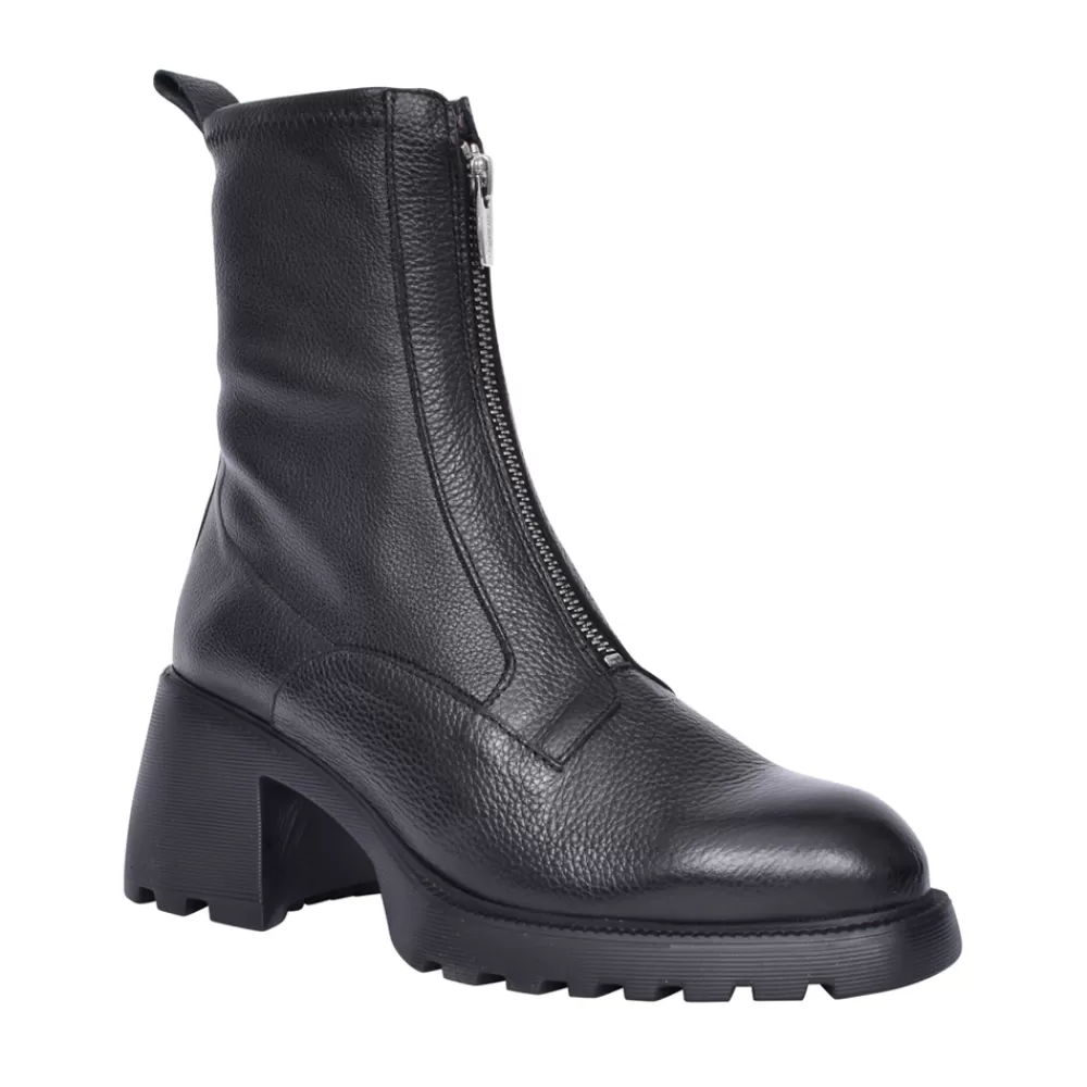 Ladies WONDERS Ladies G-6701 Block Heel Boot In Black