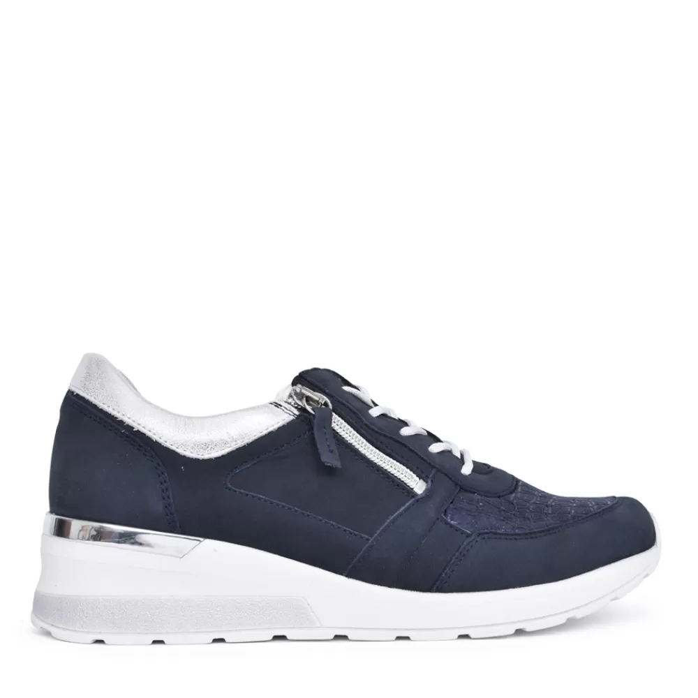 Ladies WALDLAUFER Ladies H-Clara 939H01 Trainer In Navy