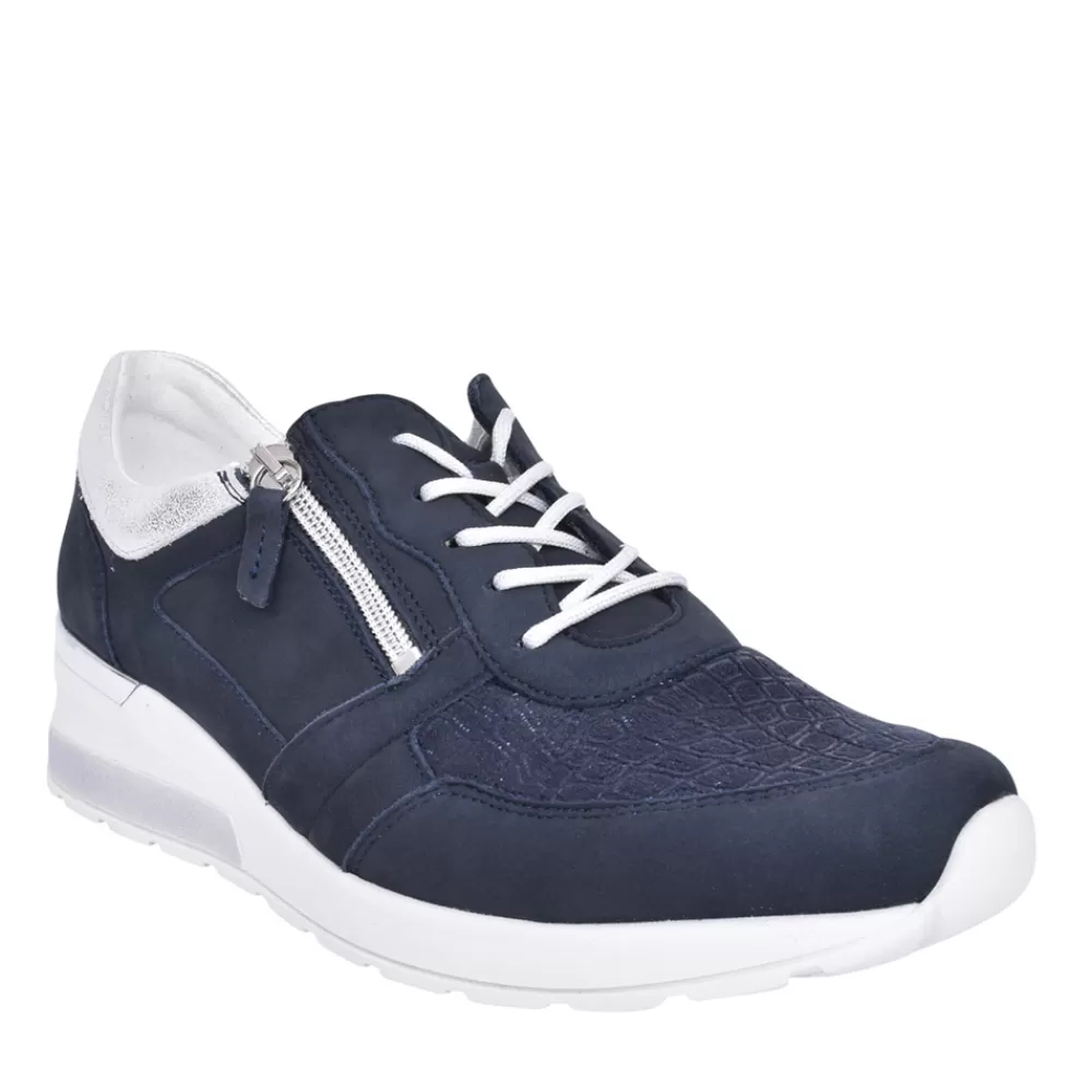 Ladies WALDLAUFER Ladies H-Clara 939H01 Trainer In Navy