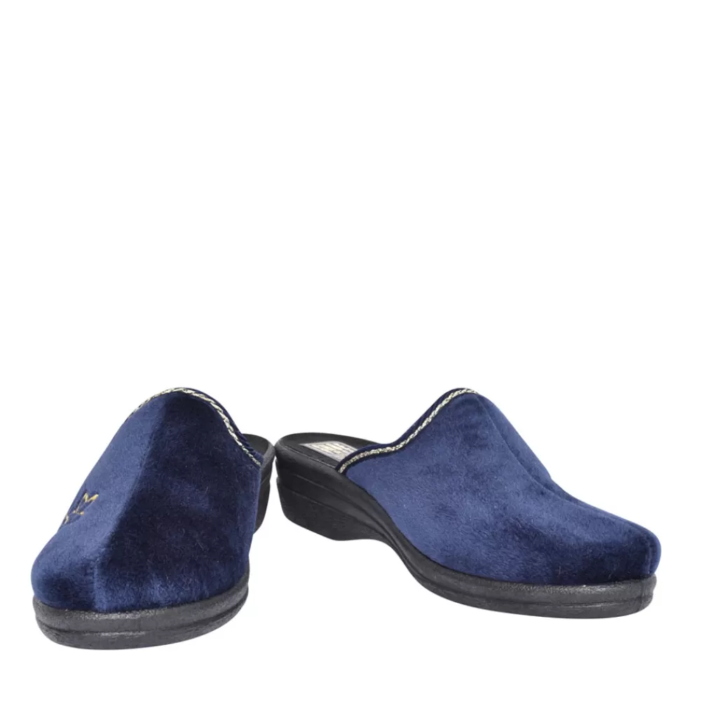 Ladies JO & JOE Ladies Helen Floral Mule Slipper In Navy
