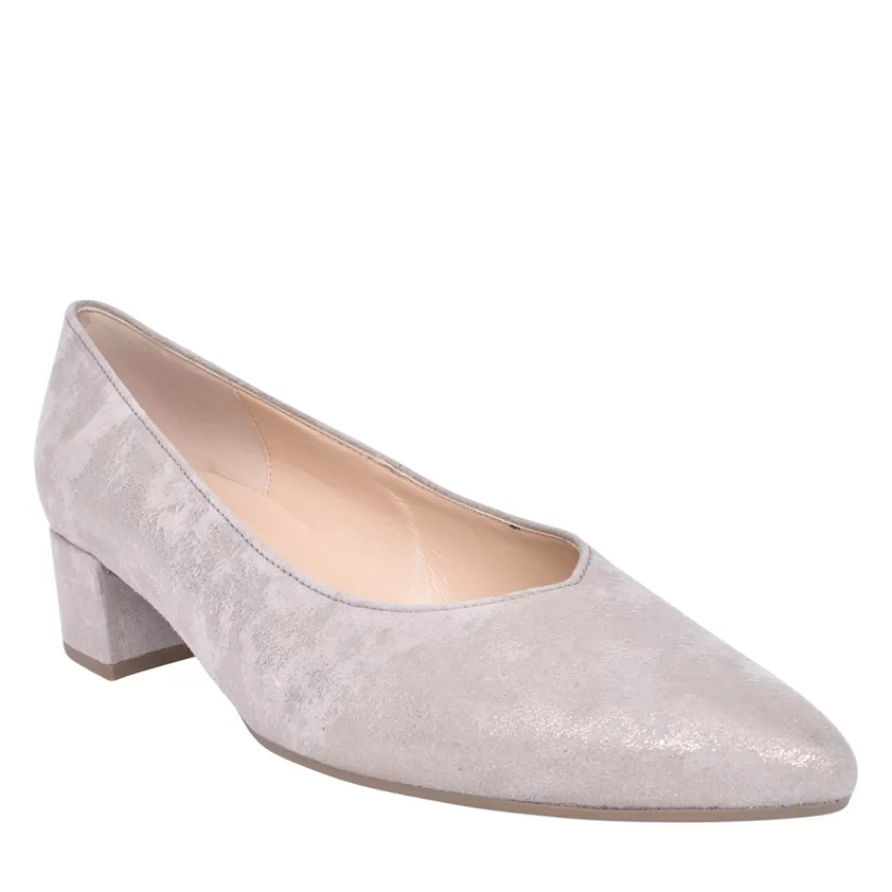 Ladies GABOR Ladies Henge 31.443 Low Heel Court Shoe In Oyster