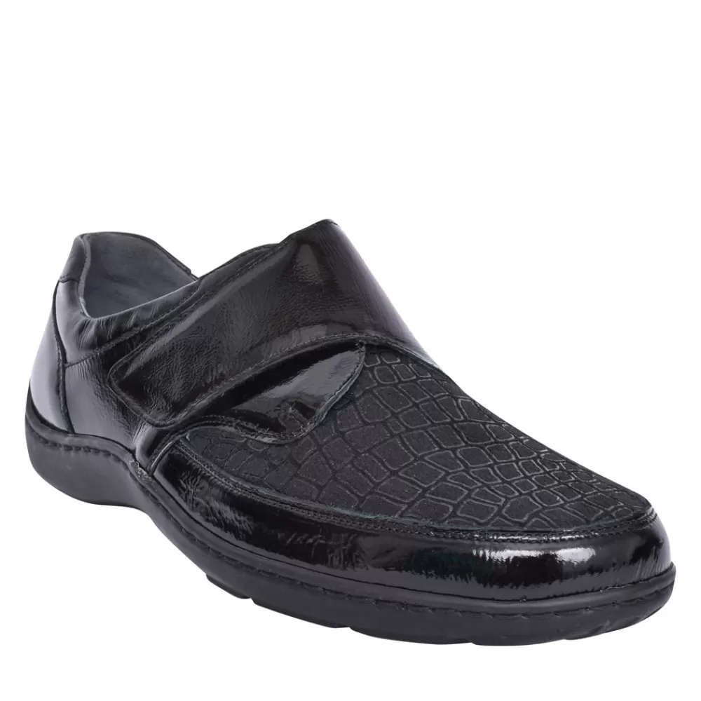 Ladies WALDLAUFER Ladies Henni 496H31 Velcro Shoe In Black Interest