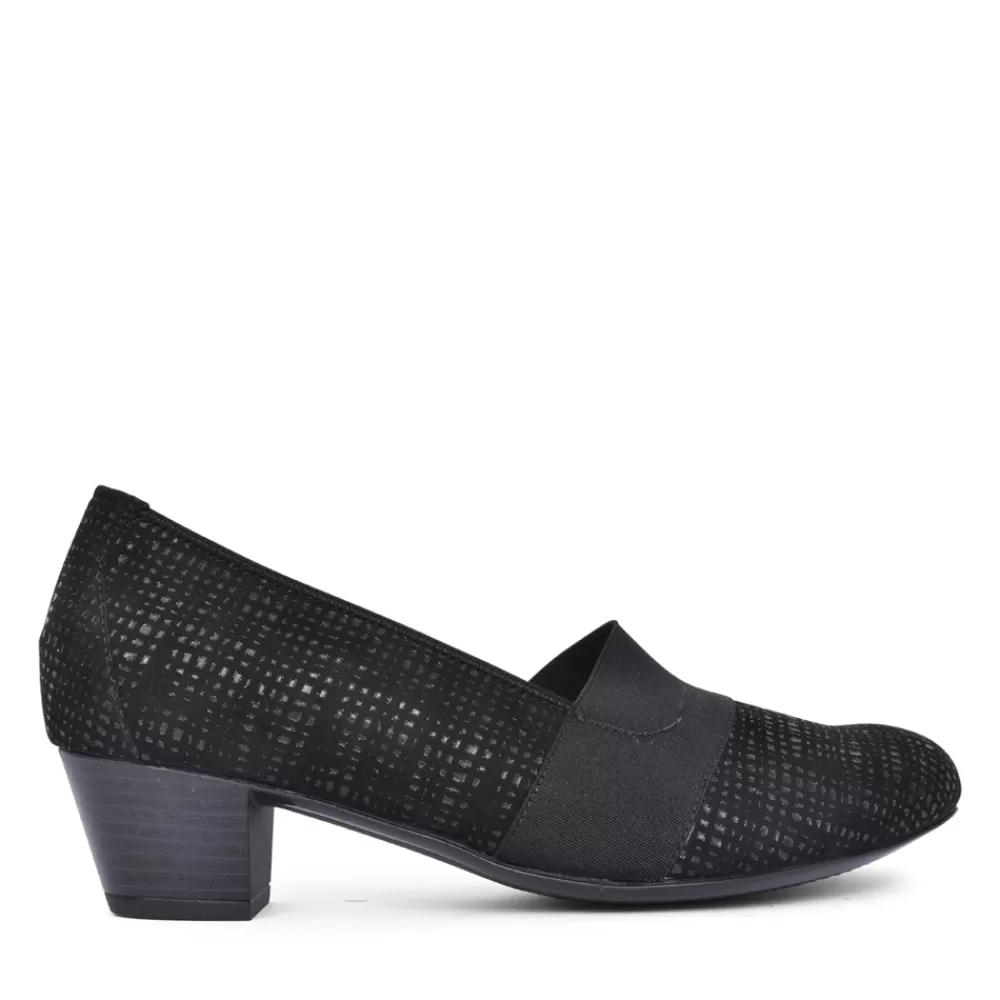 Ladies WALDLAUFER Ladies Hilaria 358505 Court Shoe In Black
