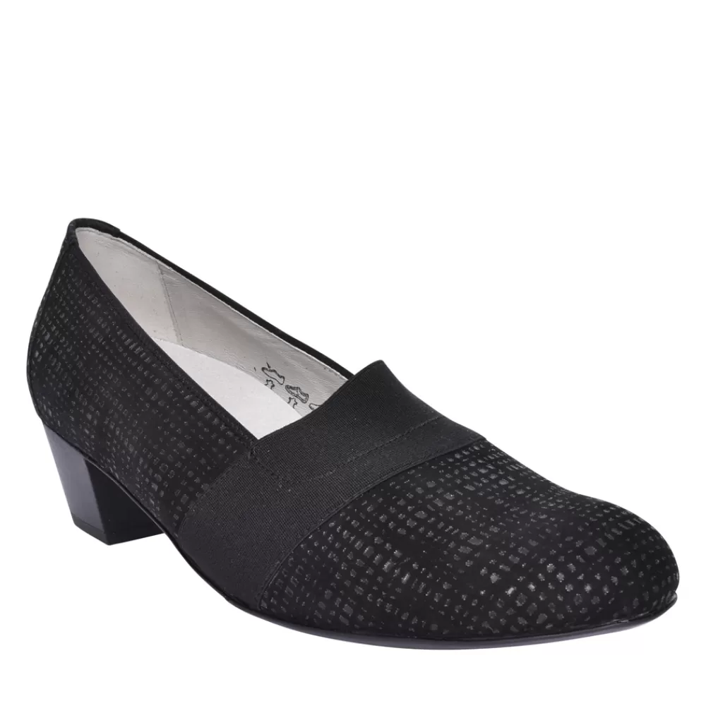 Ladies WALDLAUFER Ladies Hilaria 358505 Court Shoe In Black