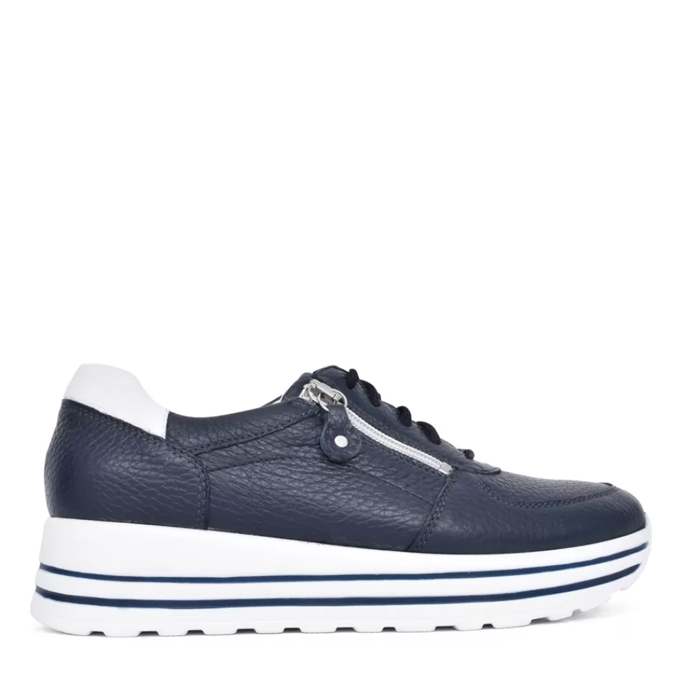Ladies WALDLAUFER Ladies H-Lana 758009 Trainer In Navy