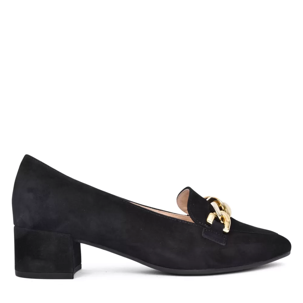 Ladies GABOR Ladies Hoolie 31.441 Low Heel Court Shoe In Black