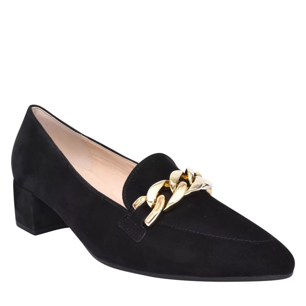 Ladies GABOR Ladies Hoolie 31.441 Low Heel Court Shoe In Black