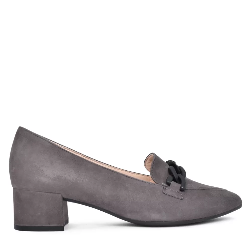Ladies GABOR Ladies Hoolie 31.441 Low Heel Court Shoe In Grey